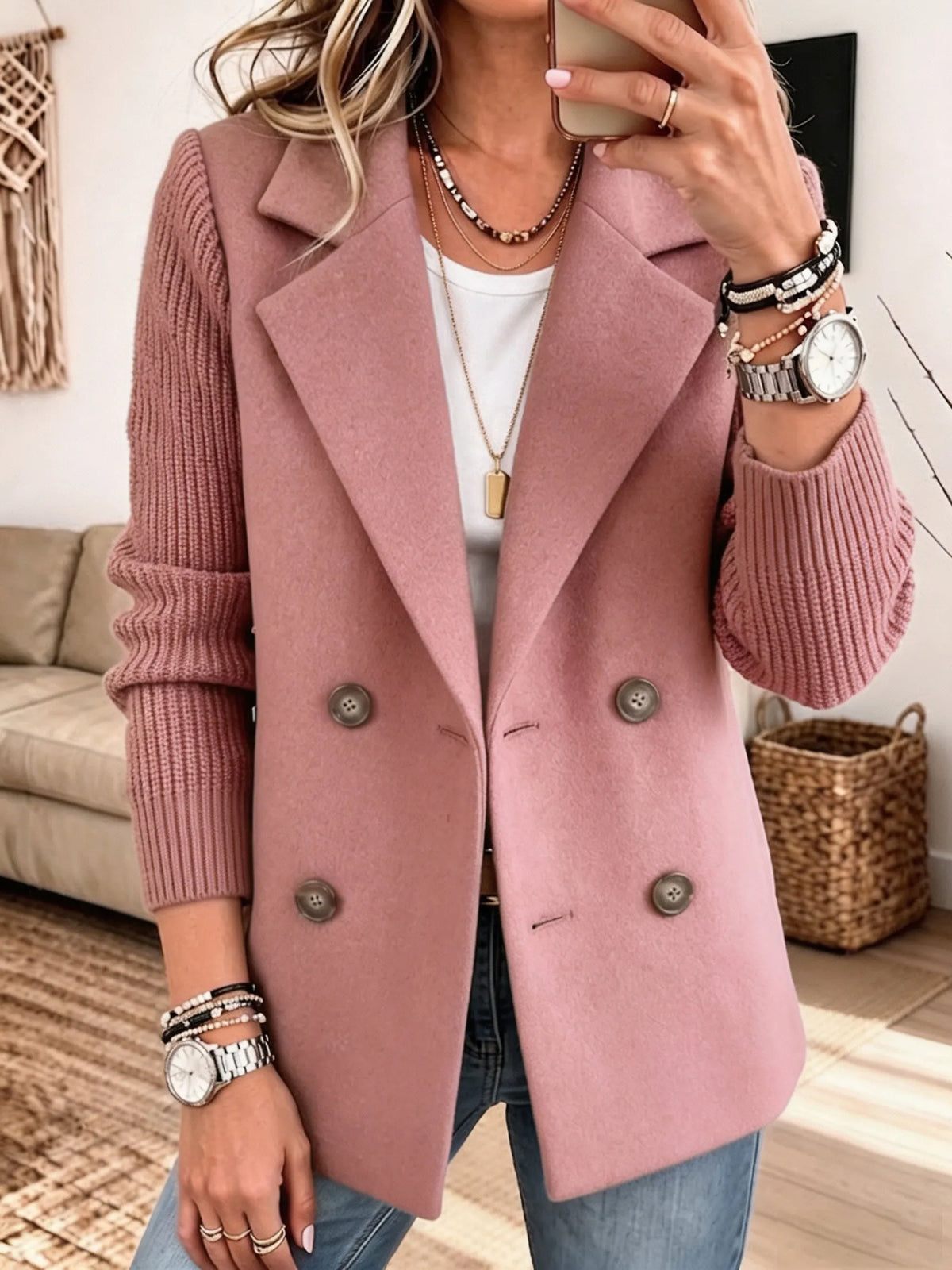Pilar | Blazer Cruzado Elegante De Otoño