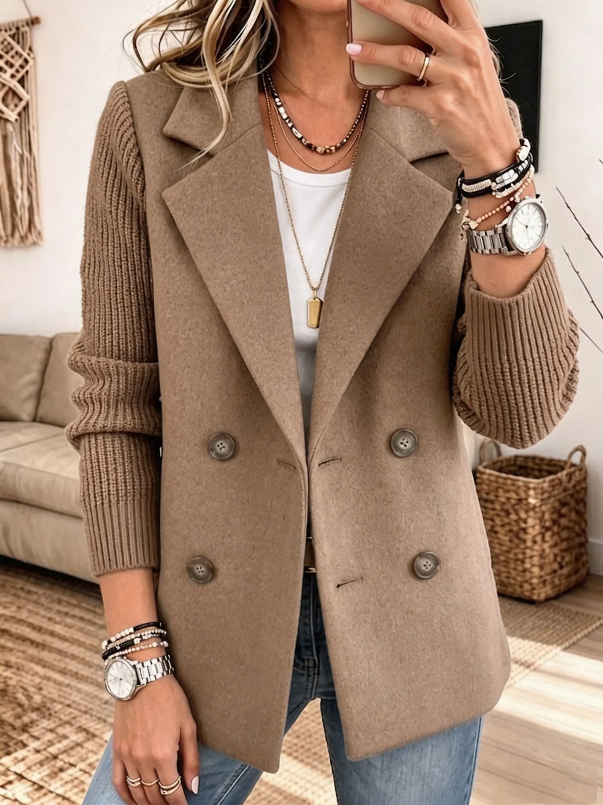 Pilar | Blazer Cruzado Elegante De Otoño